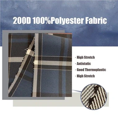 %100 Polyester Izgara Kumaş